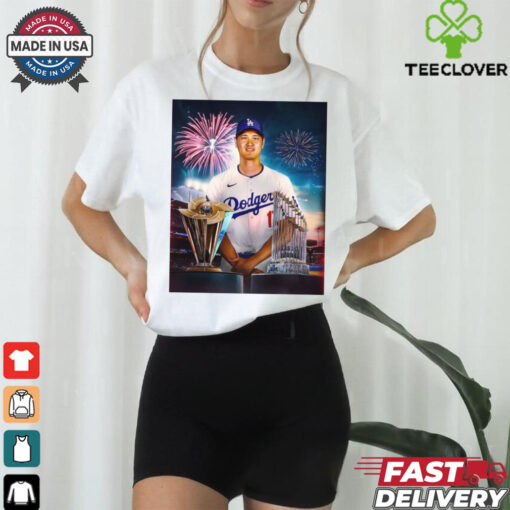 Shohei Ohtani stays winning Los Angeles Dodgers MLB 2024 World Series Poster t shirt