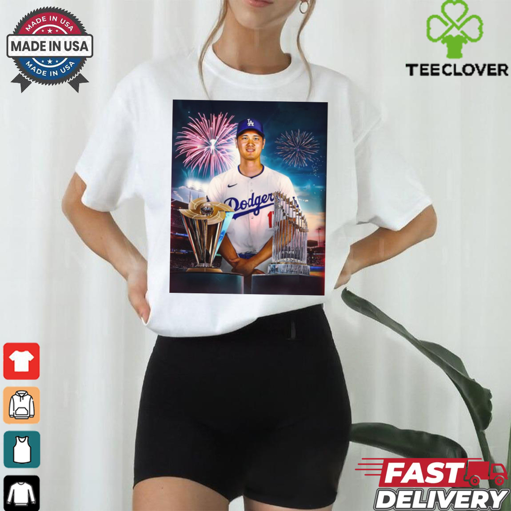 Shohei Ohtani stays winning Los Angeles Dodgers MLB 2024 World Series Poster t shirt Shohei Ohtani stays winning Los Angeles Dodgers MLB 2024 World Series Poster t shirt