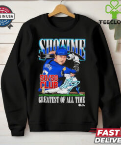 Shohei ohtani 50 50 design 1 blue hoodie, sweater, longsleeve, shirt v-neck, t-shirt