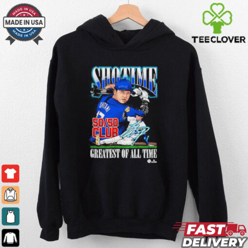 Shohei ohtani 50 50 design 1 blue hoodie, sweater, longsleeve, shirt v-neck, t-shirt