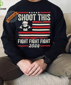 Shoot This Fight Fight Fight Trump 2024 American Flag Vintage Shirt