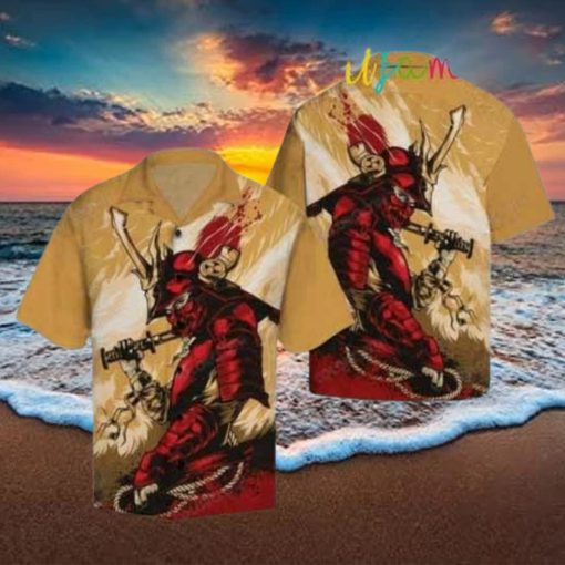 Shop the UFamily Gift Lucky Samurai Red Hawaiian Shirt