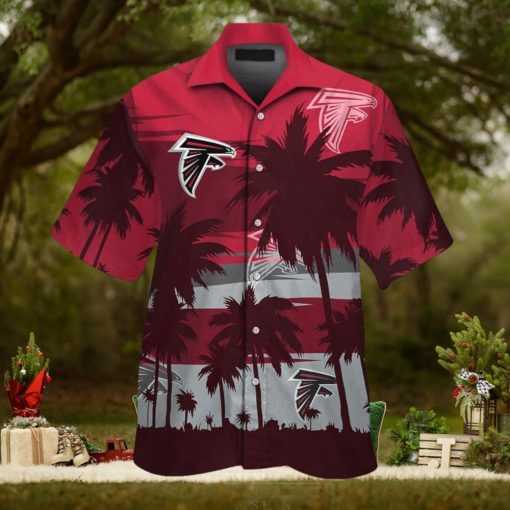 Short Sleeve Atlanta Falcons Hawaiian Shirt Button Up Tropical