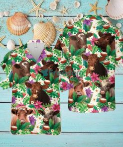 Shorthorn Summer Floral 3D Hawaiian Shirt