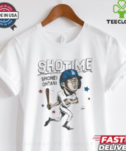 Shotime Shohei Ohtani Los Angeles Dodgers caricature shirt