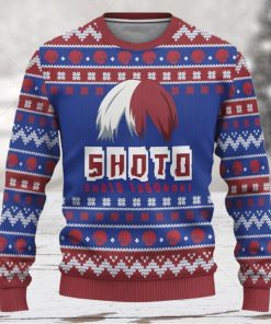Shoto Todoroki My Hero Academia Anime Gift Fan Ugly Xmas Wool Knitted Sweater