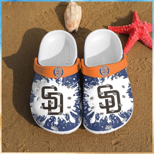 Show Team Spirit San Diego Padres Inspired Artistry Unique Clog Footwear Design