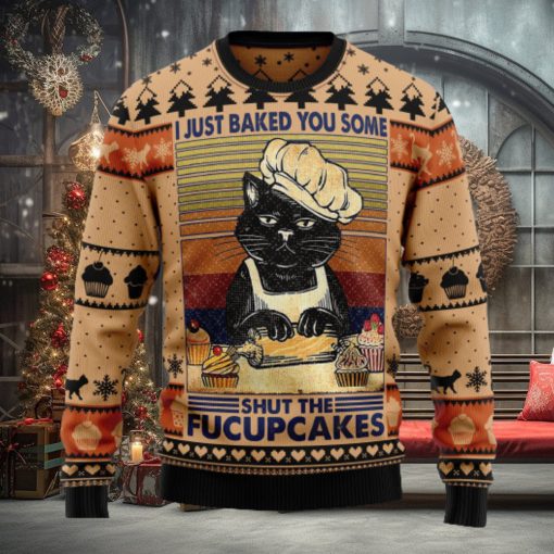 Shut The Fucupcakes Ugly Christmas Sweater Thankgiving Gift Men Women