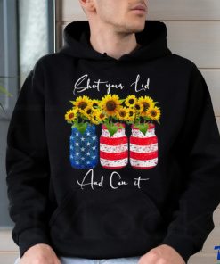 Shut your Lid and Can it Canning Sunflower 4th Of July T Shirt