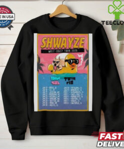 Shwayze West Coast 2025 Tour Poster T Shirt 1 Shwayze West Coast 2025 Tour Poster T Shirt