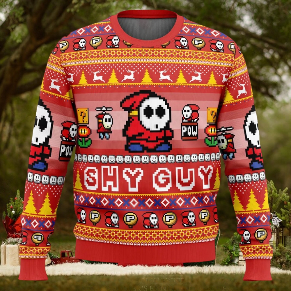 Shy Guy Super Mario Bros Ugly Christmas Sweater Shy Guy Super Mario Bros Ugly Christmas Sweater