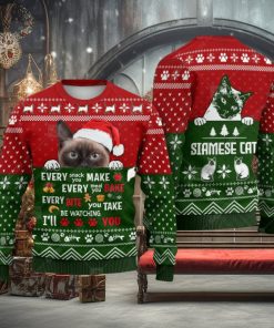 Siamese Cat Every Snack Meal Bite You Make Animals Ugly Christmas Sweater AOP Gift For Men And Women