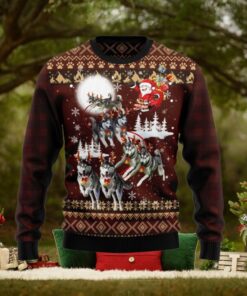Siberian Husky And Reindeers Car Ugly Christmas Sweater