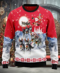 Siberian Husky Santa Claus Ugly Christmas Sweater Thankgiving Gift Men Women