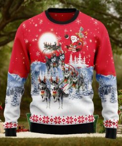 Siberian Husky Santa Claus Ugly Christmas Sweater Thankgiving Gift Men Women