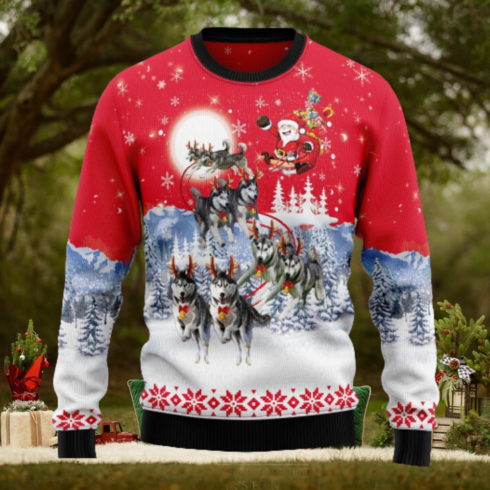 Siberian Husky Santa Claus Ugly Christmas Sweater Thankgiving Gift Men Women Siberian Husky Santa Claus Ugly Christmas Sweater Thankgiving Gift Men Women