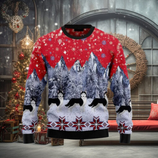 Siberian Husky Snow Ugly Christmas Sweater