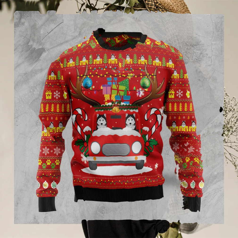 Siberian Husky Ugly Christmas Sweater