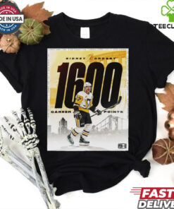 Sidney Crosby Pittsburgh Penguins NHL 1600 Career Points On The Power Play Poster t hoodie, sweater, longsleeve, shirt v-neck, t-shirt