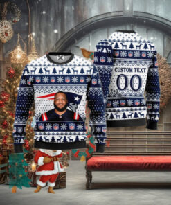 Sidy Sow New England Patriots Ugly Christmas Sweater