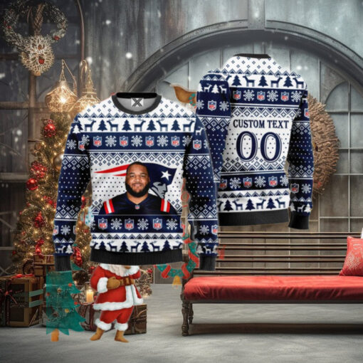 Sidy Sow New England Patriots Ugly Christmas Sweater