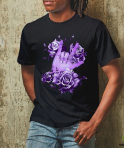 Sign Language rose purple shirt