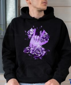 Sign Language rose purple shirt