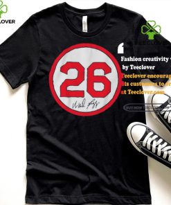 Signature Major league baseball players wade boggs number circle shirt