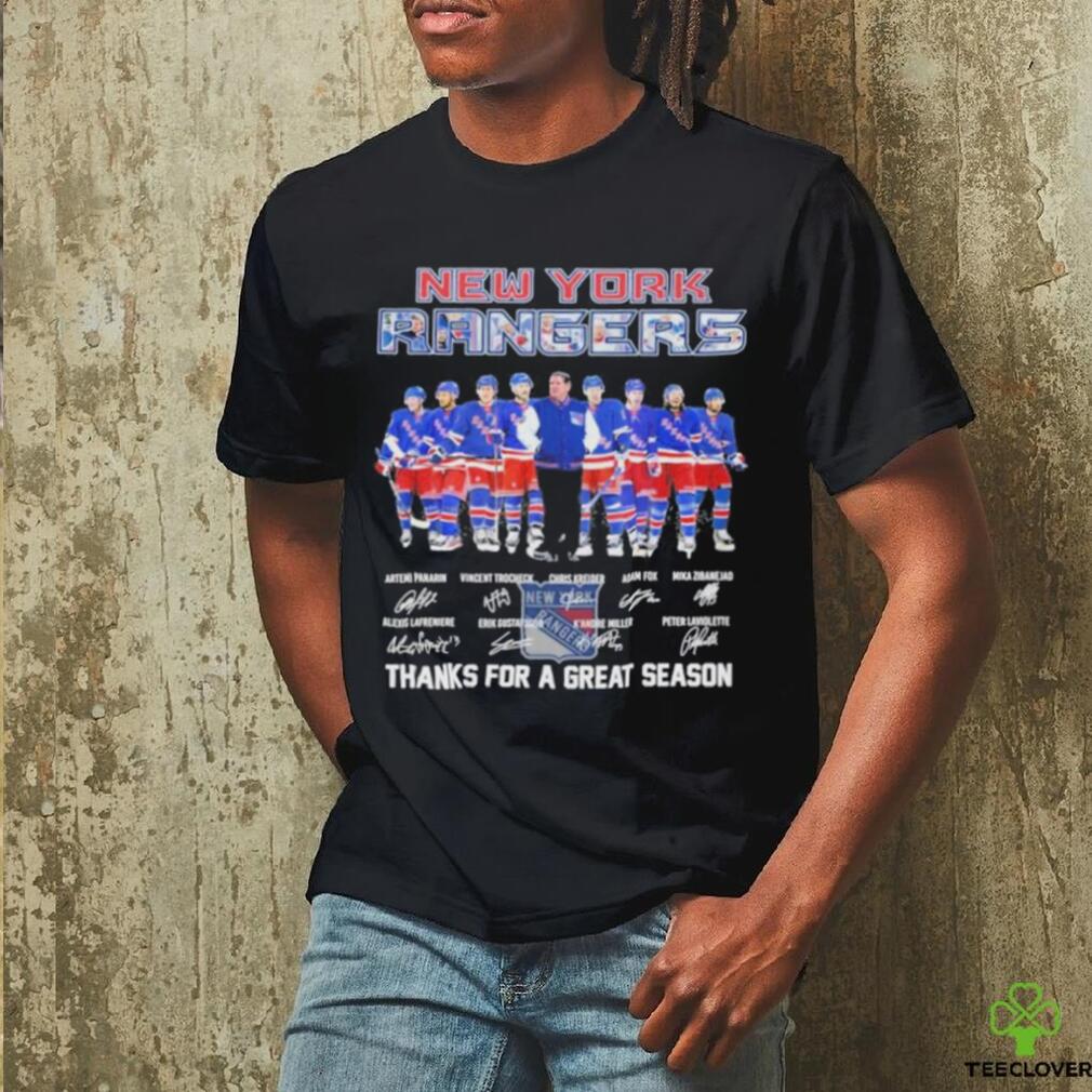 Signatures New york rangers fan hockey thank you for the great 2024 season shirt Signatures New york rangers fan hockey thank you for the great 2024 season shirt