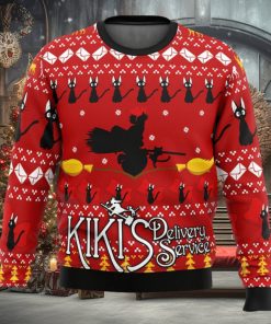 Silhouette Kiki’s Delivery Service Ugly Christmas Sweater 3D All Over Printed Christmas Sweater