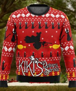 Silhouette Kiki’s Delivery Service Ugly Christmas Sweater