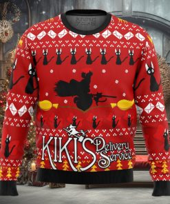 Silhouette Kiki’s Delivery Service Ugly Christmas Sweater