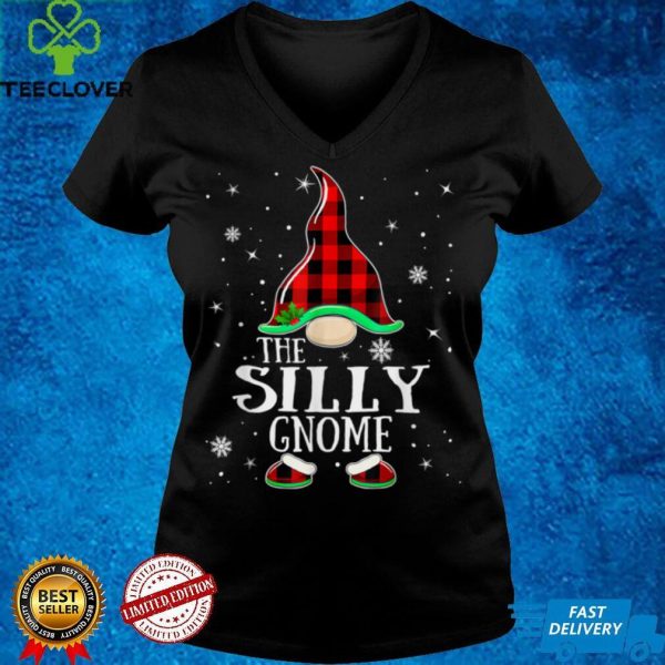 Silly Gnome Buffalo Plaid Matching Family Christmas Pajama T Shirt