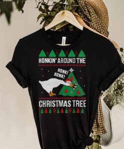 Silly Goose Honkin’ Around The Christmas Tree Ugly Shirt