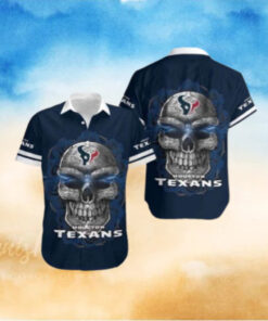 Silver Skull Houston Texans Hawaiian Shirt