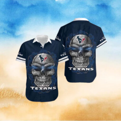 Silver Skull Houston Texans Hawaiian Shirt