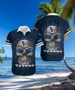 Silver Skull Houston Texans Hawaiian Shirt