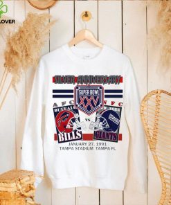 Silver anniversary Super Bowl XXV Buffalo Bills vs New York Giants shirt