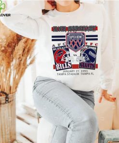 Silver anniversary Super Bowl XXV Buffalo Bills vs New York Giants shirt