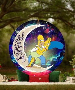 Simpsons Family Love You To The Moon And Back Galaxy 2023 Holiday Couple Gifts Custom Name Xmas Ornament