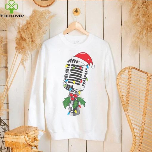 Singer Mic Microphone Christmas Tree shirt