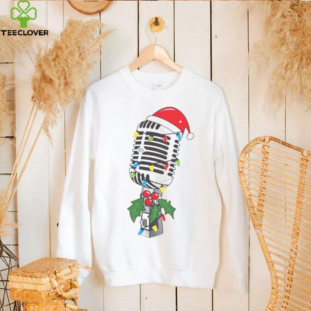 Singer Mic Microphone Christmas Tree shirt Singer Mic Microphone Christmas Tree shirt