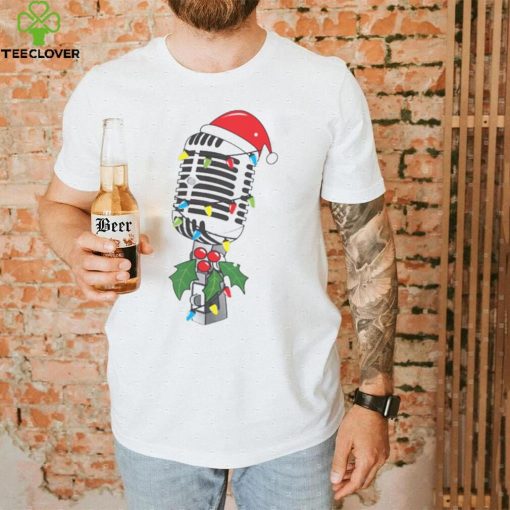 Singer Mic Microphone Christmas Tree shirt