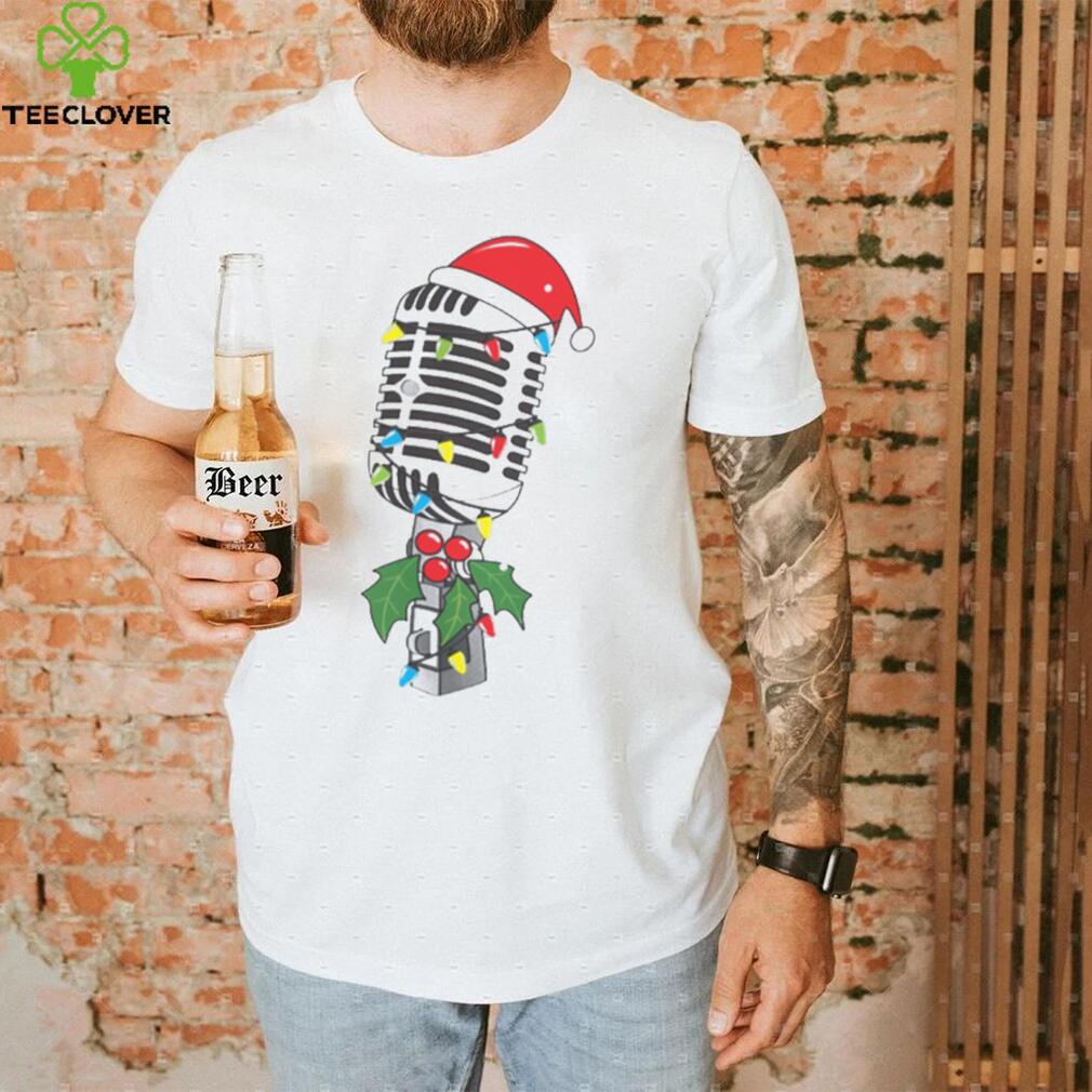 Singer Mic Microphone Christmas Tree shirt Singer Mic Microphone Christmas Tree shirt