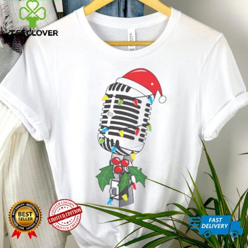 Singer Mic Microphone Christmas Tree shirt