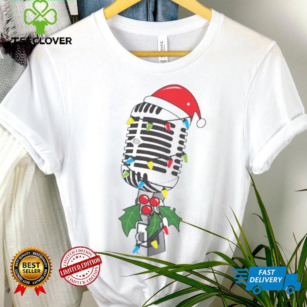Singer Mic Microphone Christmas Tree shirt Singer Mic Microphone Christmas Tree shirt