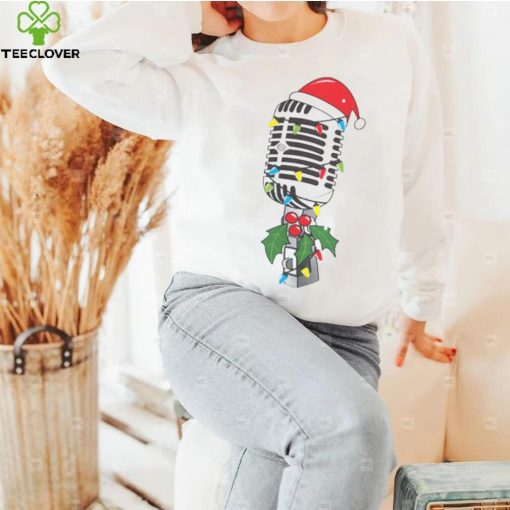 Singer Mic Microphone Christmas Tree shirt