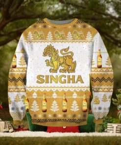 Singha Lager Beer Ugly Christmas Sweater 3D Gift For Men And Women