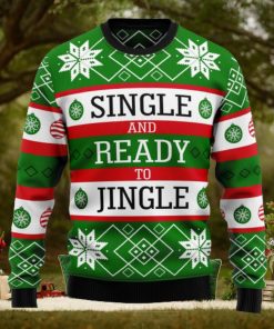 Single Ready To Jingle Ugly Christmas Sweater Thankgiving Gift Men Women