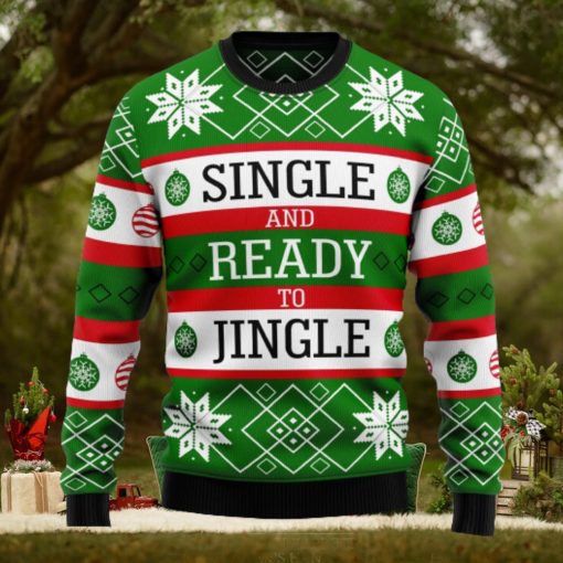 Single Ready To Jingle Ugly Christmas Sweater Thankgiving Gift Men Women